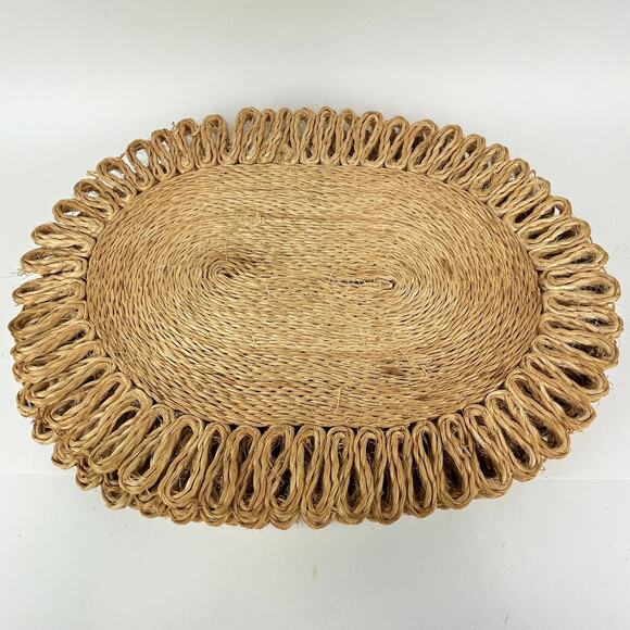 Vintage Fallani & Cohn Woven Hemp Straw Placemats Set of 6 - Picture 1 of 4